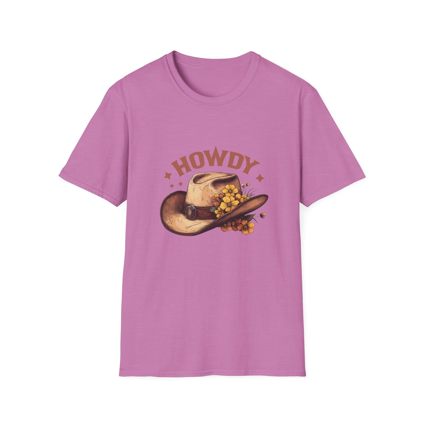 Howdy Themed Unisex Softstyle T-Shirt, Casual Tee, Cowboy Shirt, Western Apparel, Gift for Celebrations