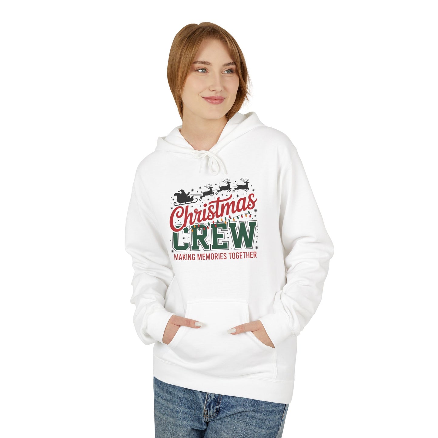 unisex Christmas Crew Hoodie – "Making Memories Together" Holiday Sweatshirt
