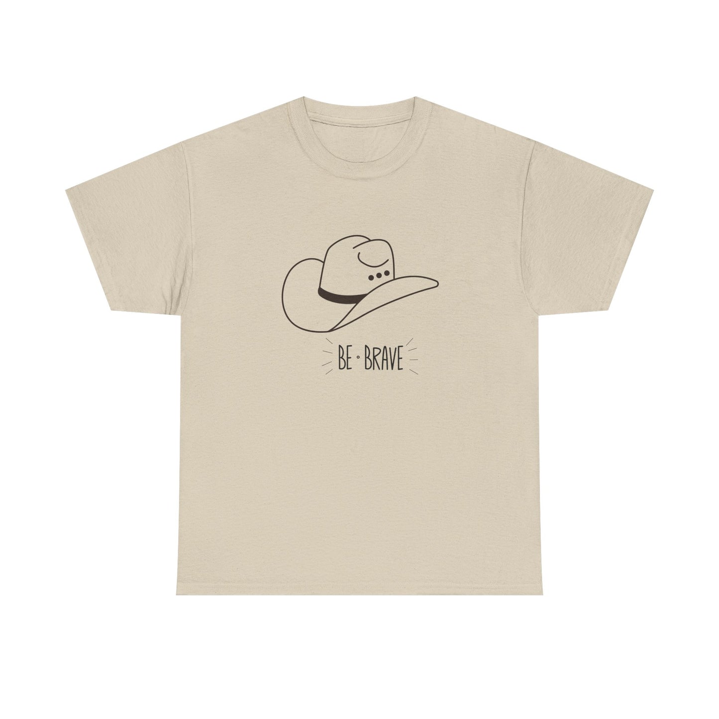 Be Brave Unisex Heavy Cotton Tee - Inspirational Graphic T-Shirt