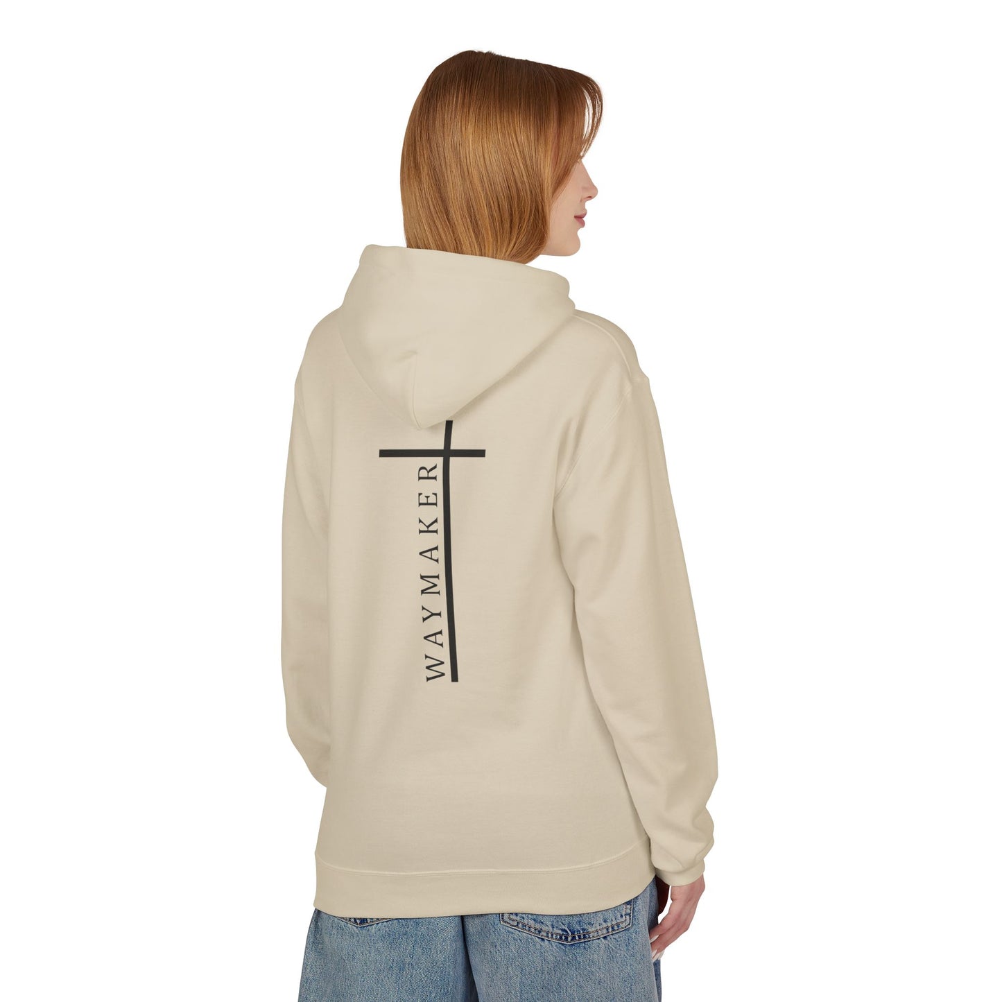 Unisex Waymaker Cross Hoodie — Heart & Cross Faith Pullover