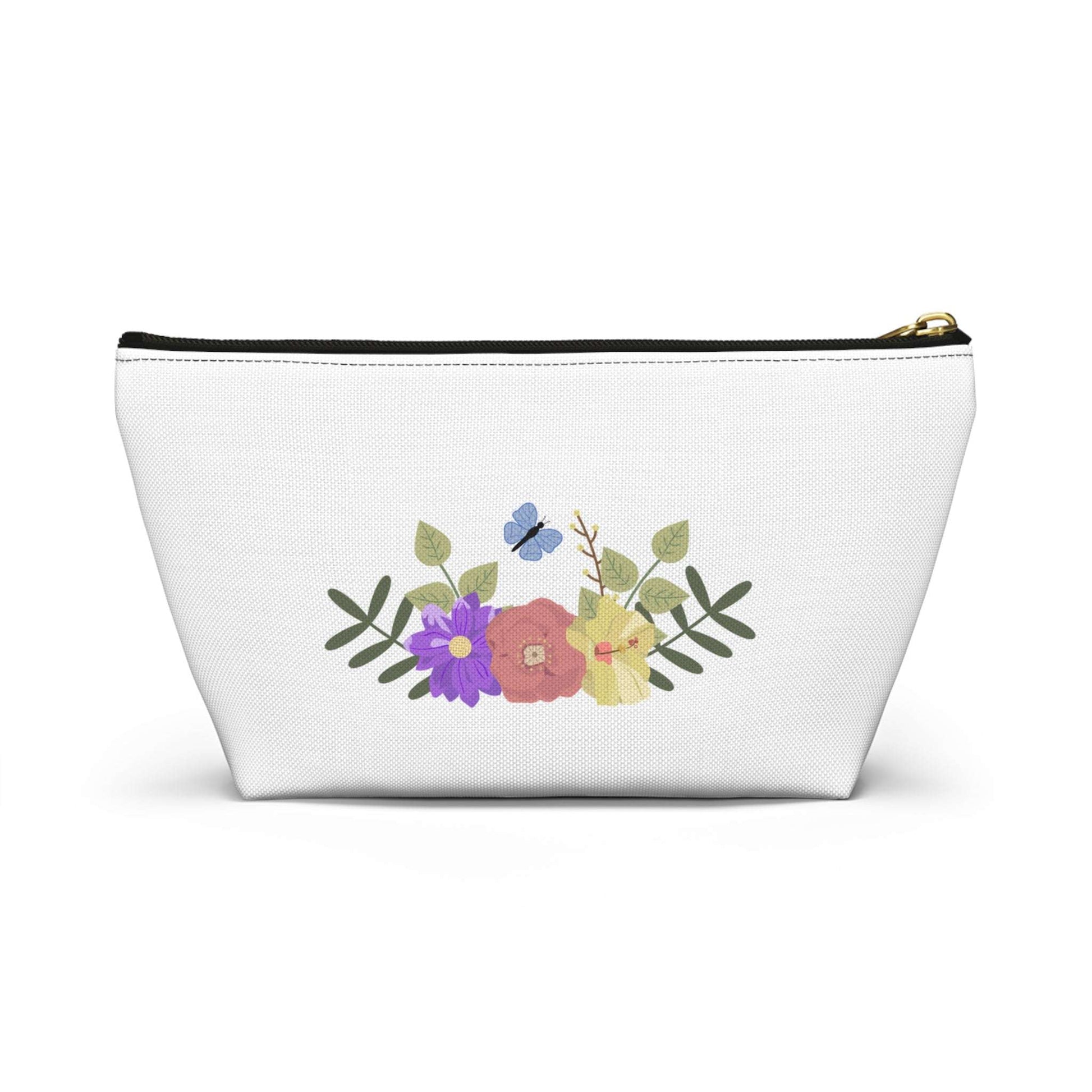 Floral Quote Accessory Pouch - Eres Amada por Dios