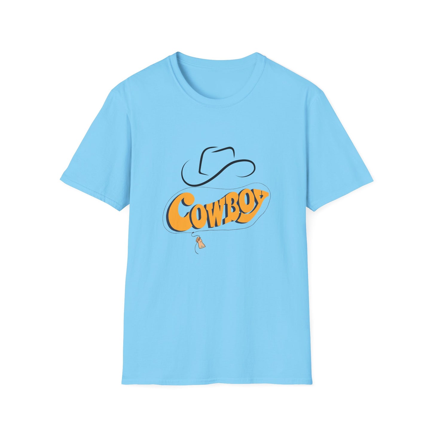 Retro Cowboy Graphic Unisex Softstyle T-Shirt