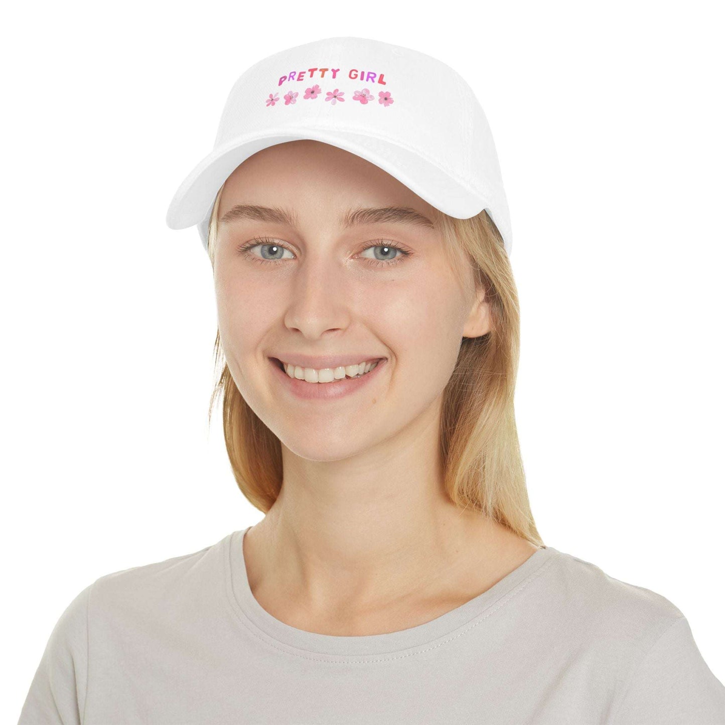 Pretty Girl Floral Low Profile Baseball Cap