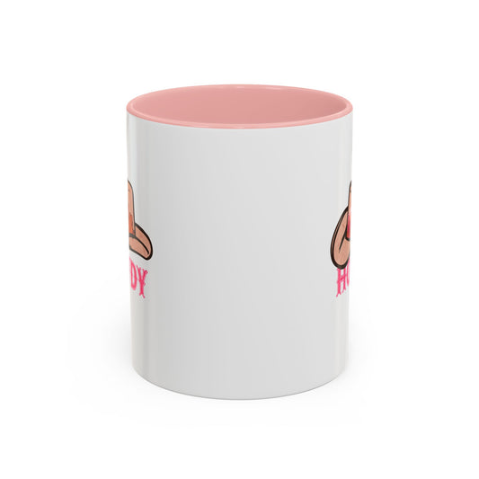 Howdy Accent Coffee Mug, Fun Gift for Cowboys, Unique Drinkware, Western Theme, Ideal for Birthdays, Parties, Home Decor