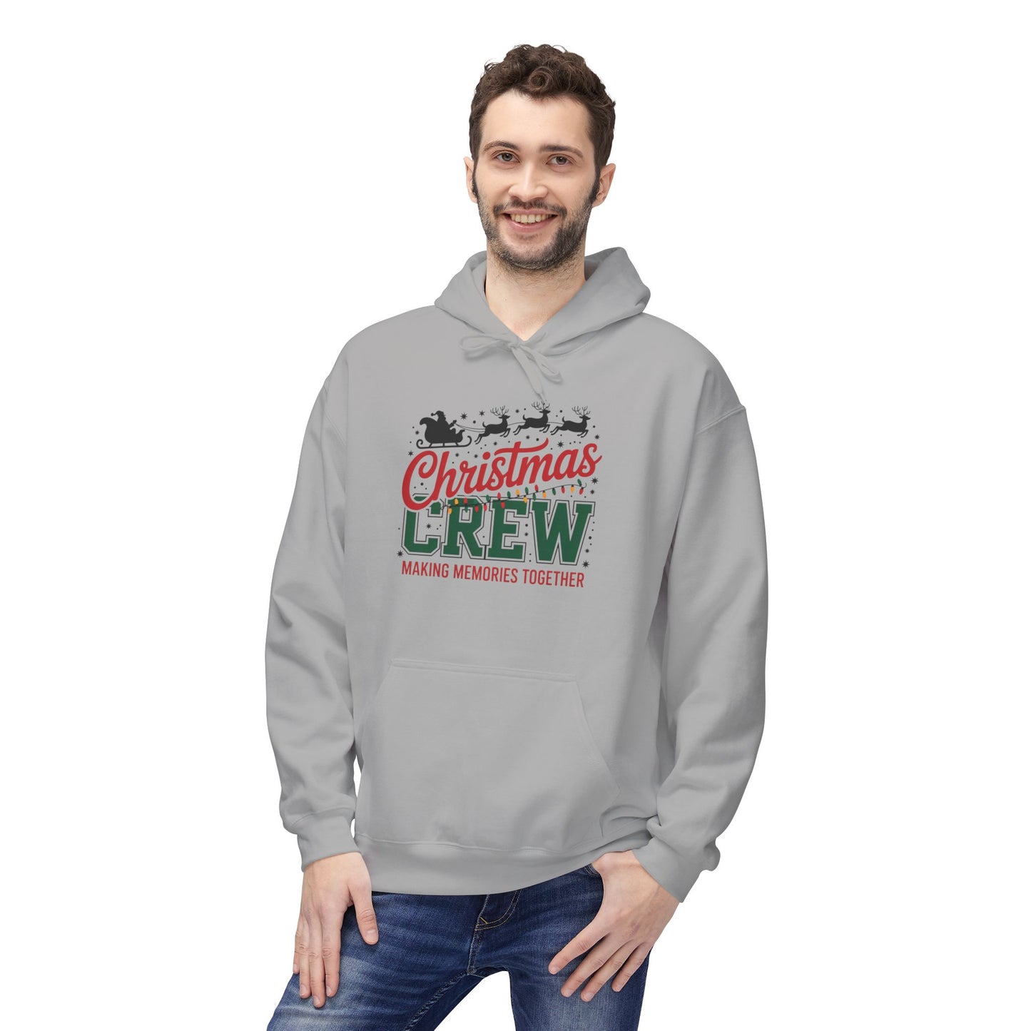 unisex Christmas Crew Hoodie – "Making Memories Together" Holiday Sweatshirt