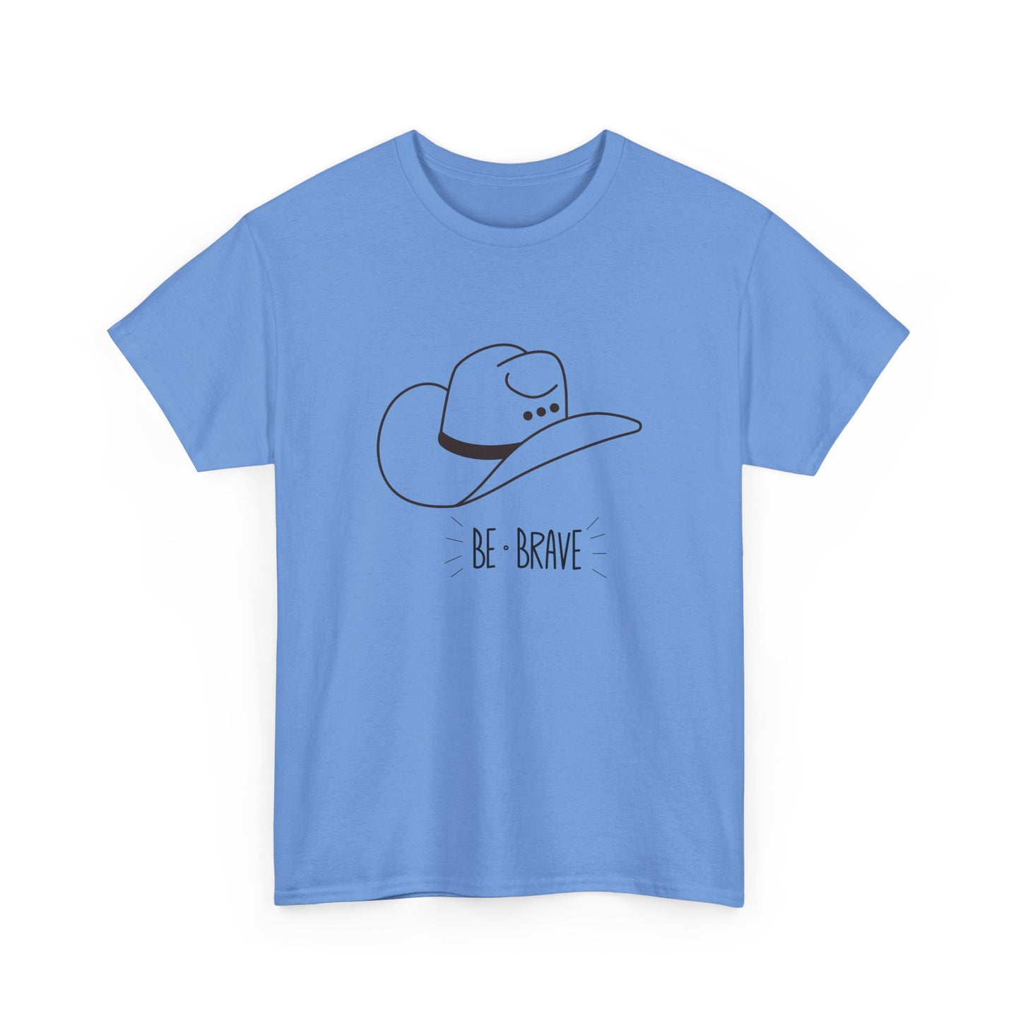 Be Brave Unisex Heavy Cotton Tee - Inspirational Graphic T-Shirt