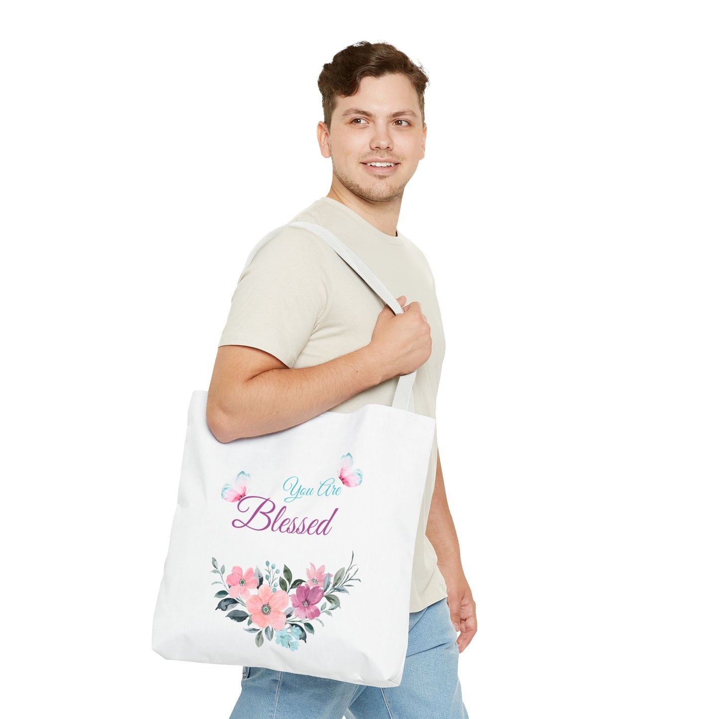 Floral Blessed Tote Bag - Perfect for Everyday Use or Special Occasions