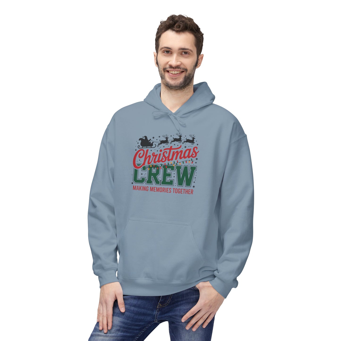 unisex Christmas Crew Hoodie – "Making Memories Together" Holiday Sweatshirt