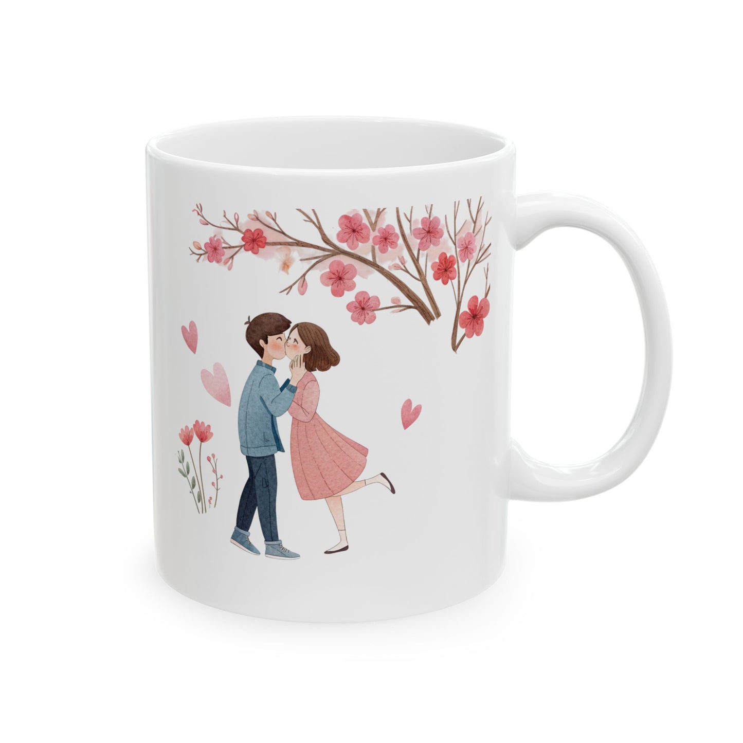 Valentine Couple Ceramic Mug — 'Be Mine' Romantic Coffee Cup (11oz & 15oz)
