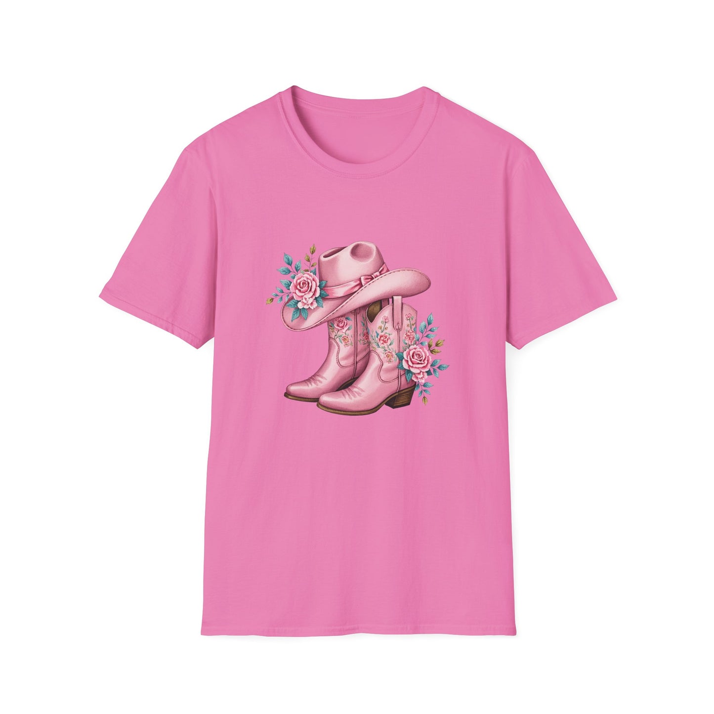 Pink Cowboy Boots T-Shirt, Western Fashion Tee, Country Music Lover Gift, Rodeo Outfit, Boho Style Top, Casual Summer Shirt