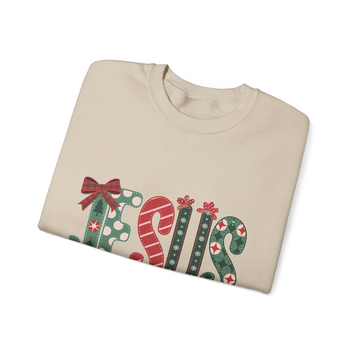 Festive Jesus Crewneck Sweatshirt - Holiday Comfort