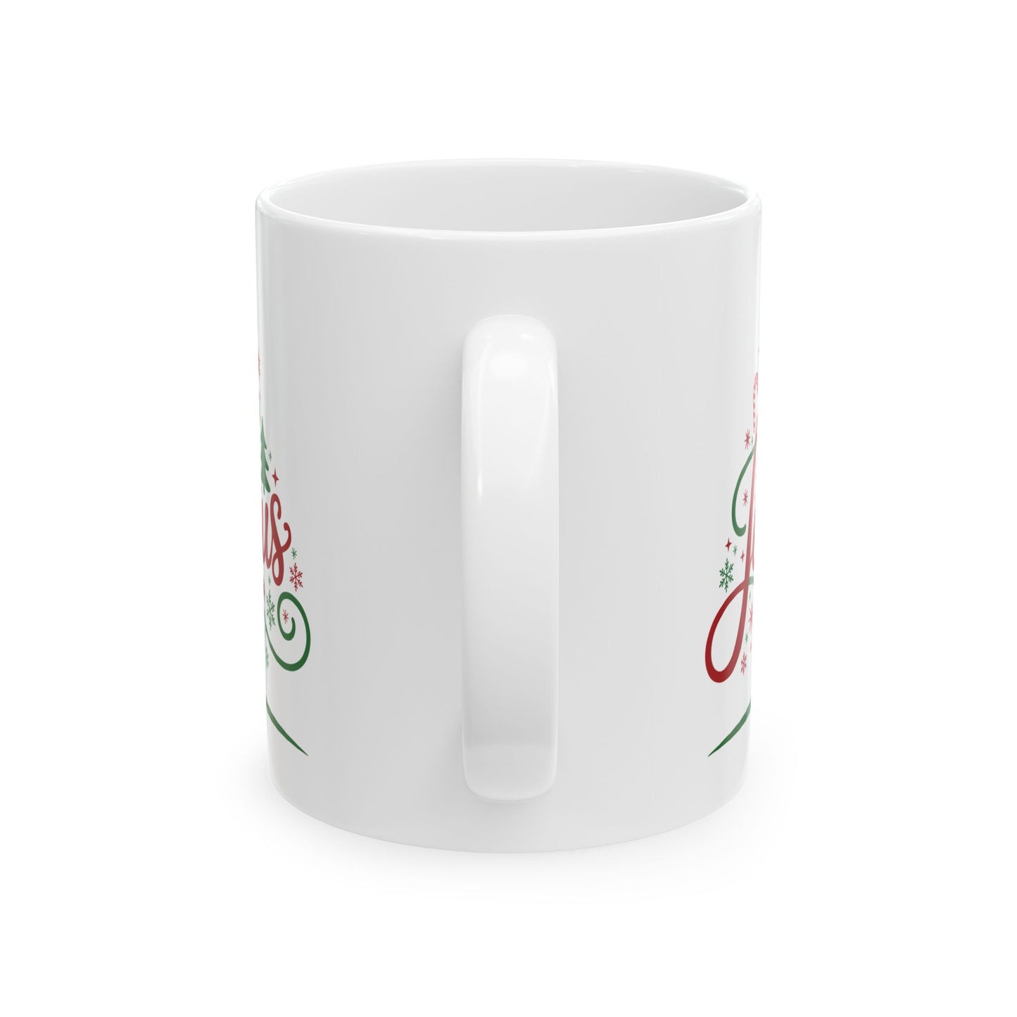 Christmas Joy Ceramic Mug – Festive Red & Green Holiday Coffee Cup (11oz)