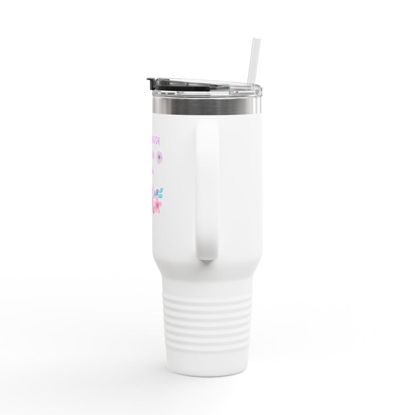 Floral Insulated Travel Mug - 40oz Blessed & Loved Design