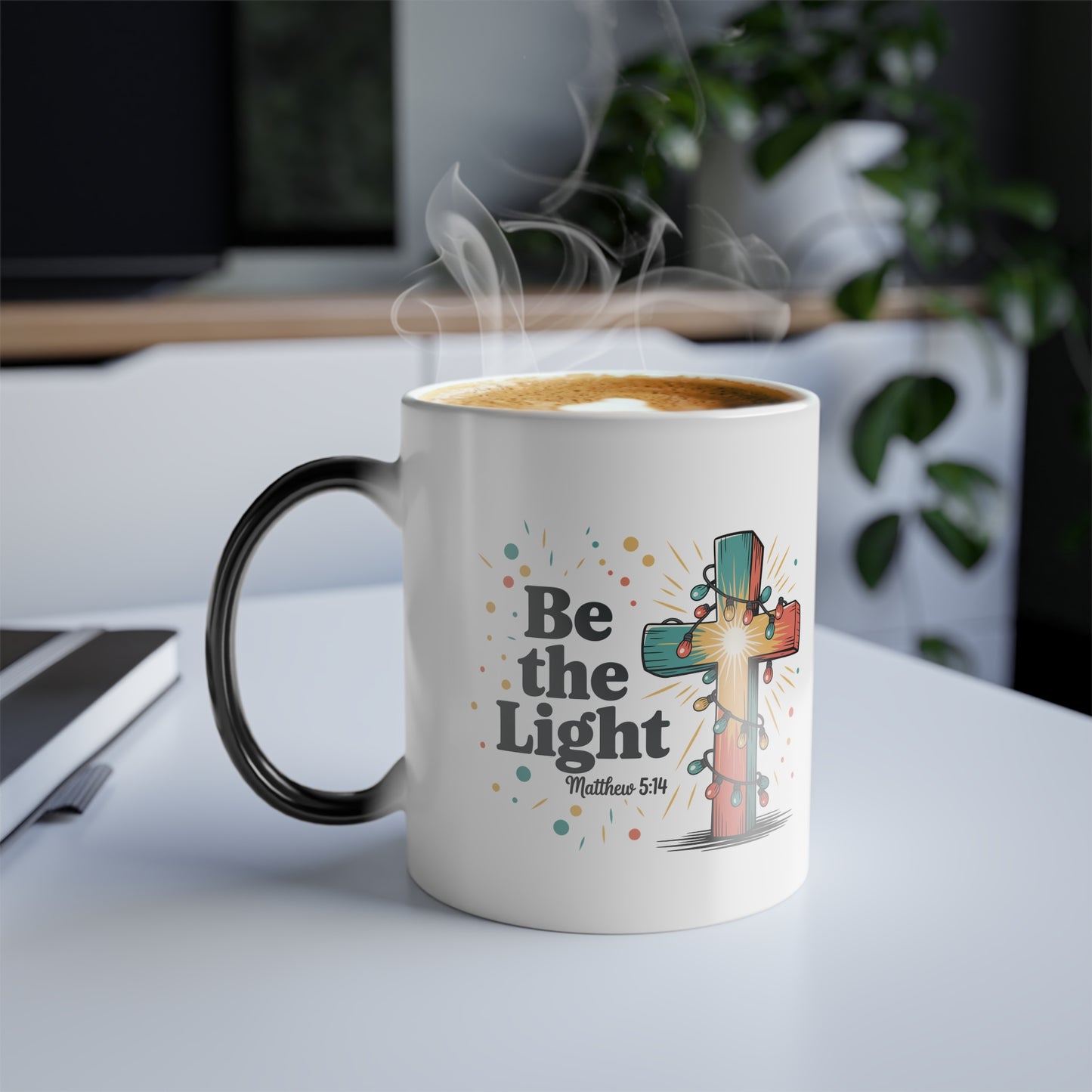 magic Color-Changing Mug – "Be the Light" Inspirational 11oz Ceramic Mug