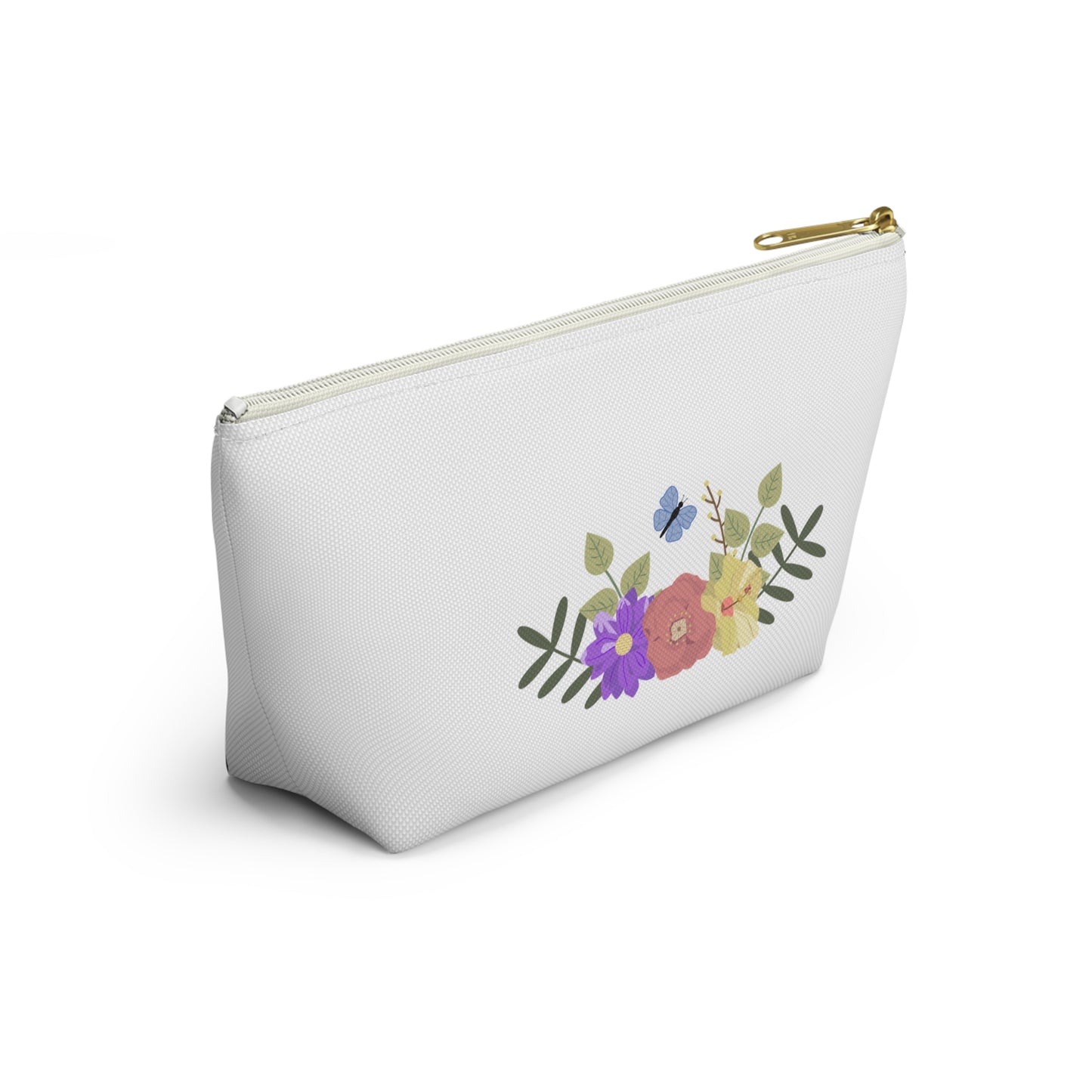 Floral Quote Accessory Pouch - Eres Amada por Dios