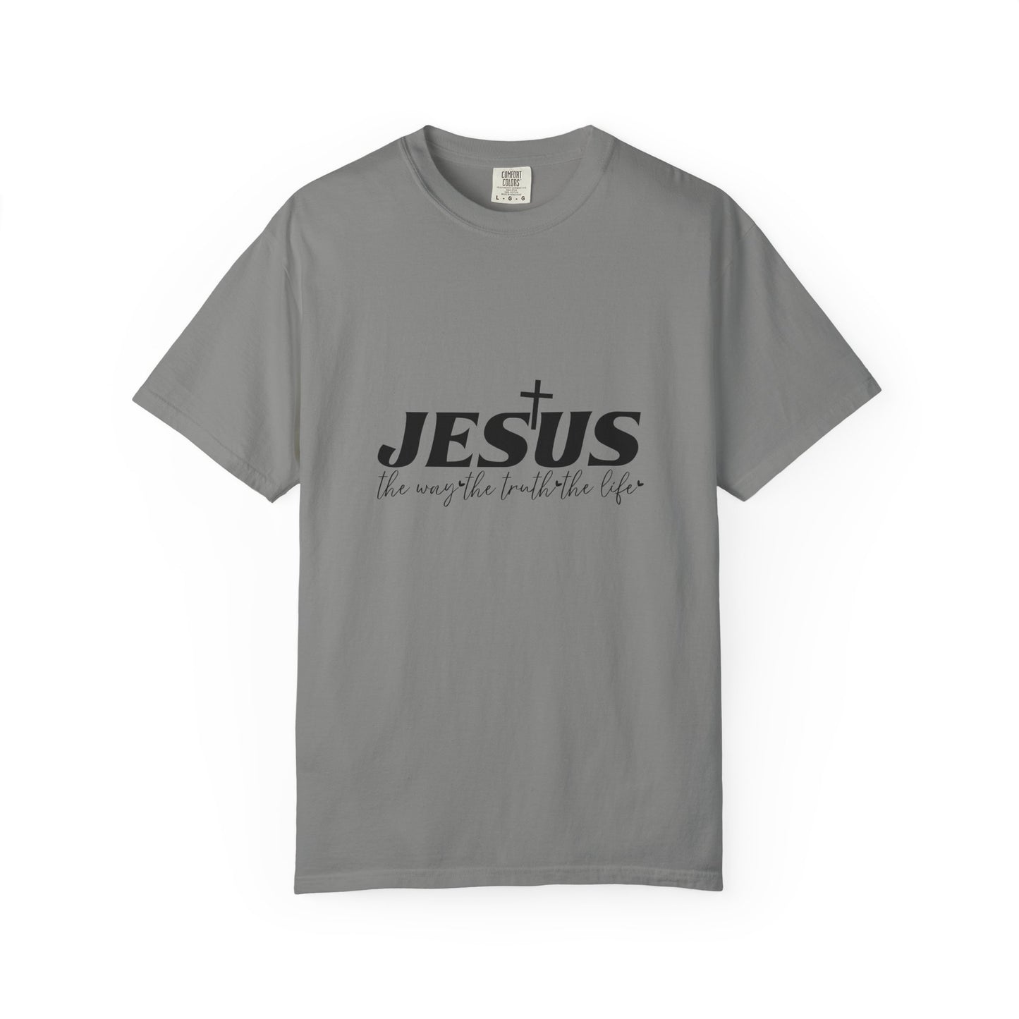 Faith-Inspired Garment-Dyed T-Shirt, Casual Christian Wear, Unisex Jesus Tee, Spiritual Gift, Comfortable Everyday Shirt