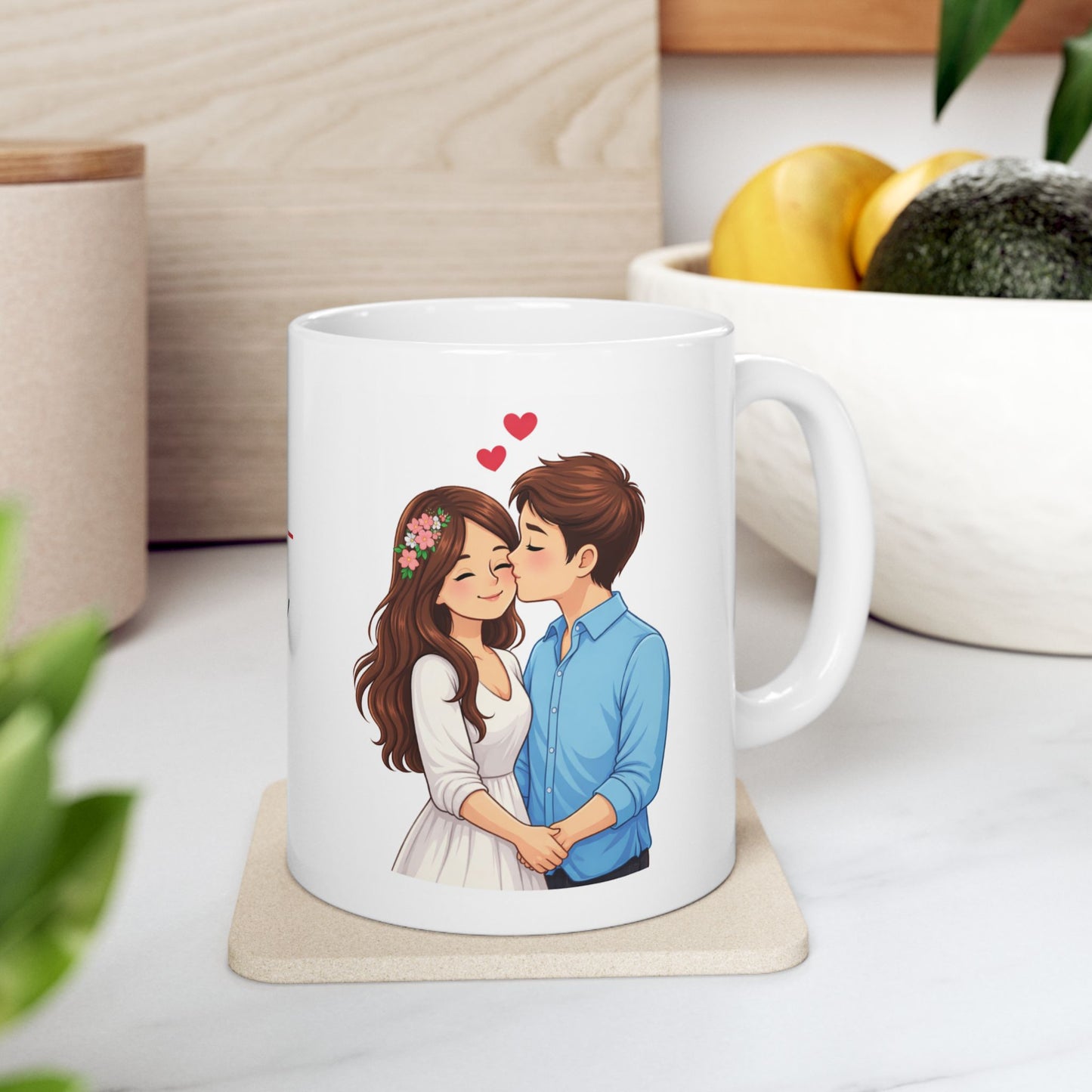 Taza romántica Better Together Taza de amor 11 oz Together Heart Couple Ceramic Mug — Cute 'Love Together