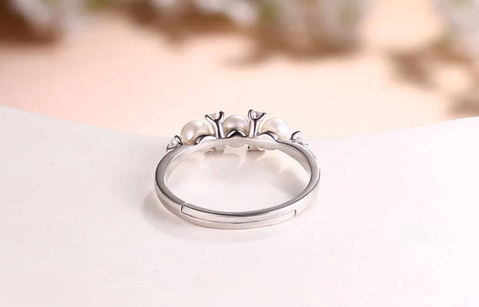Anillo Elegante de Perla en Plata Esterlina 925