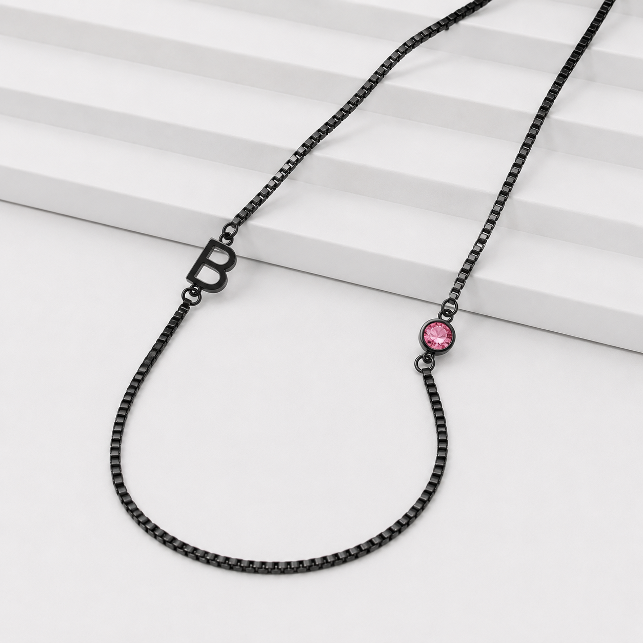 Personalized Initial & Birthstone Necklace | Collar Personalizado con Inicial y Piedra de Nacimiento