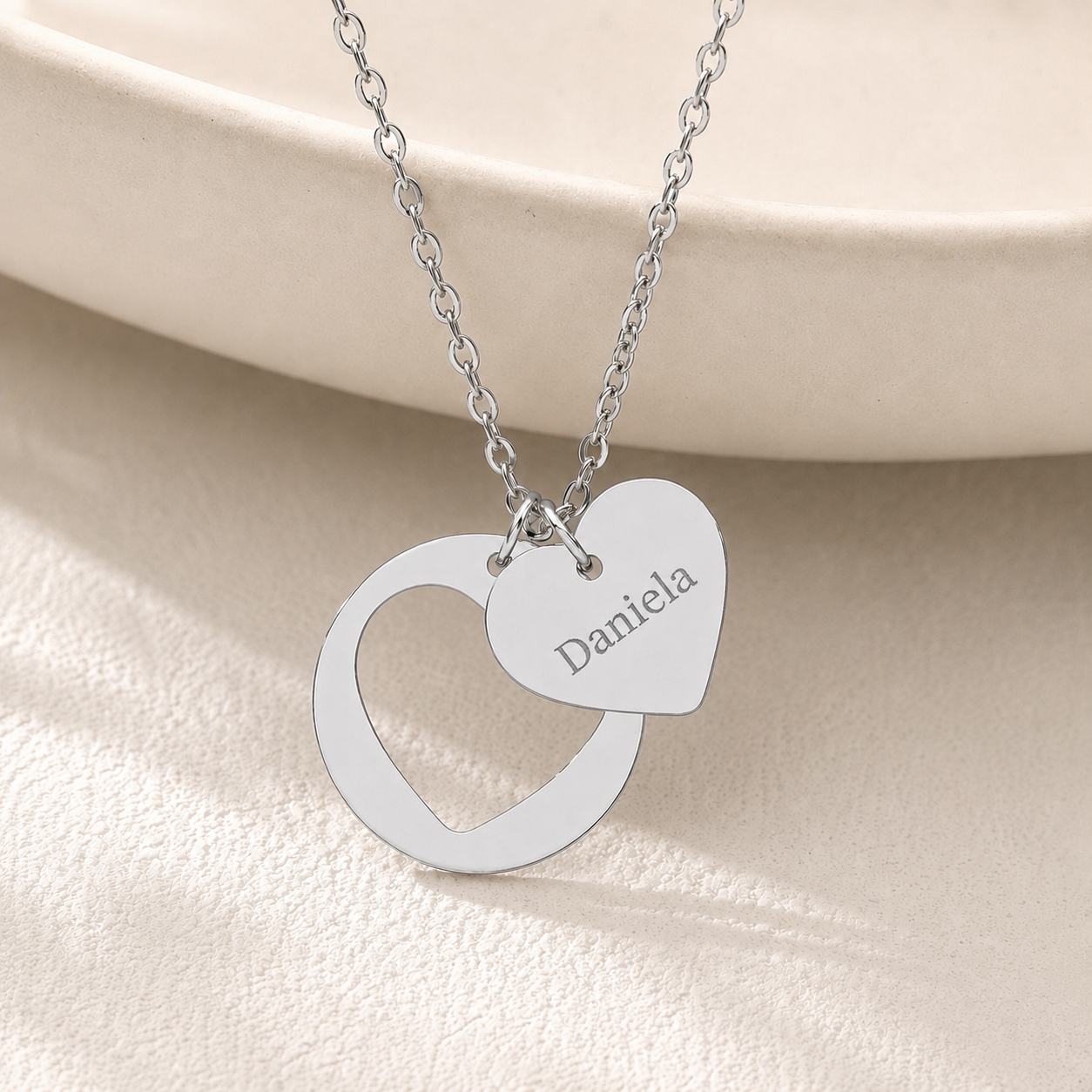 Collar Personalizado de Corazón | Personalized Heart Name Necklace