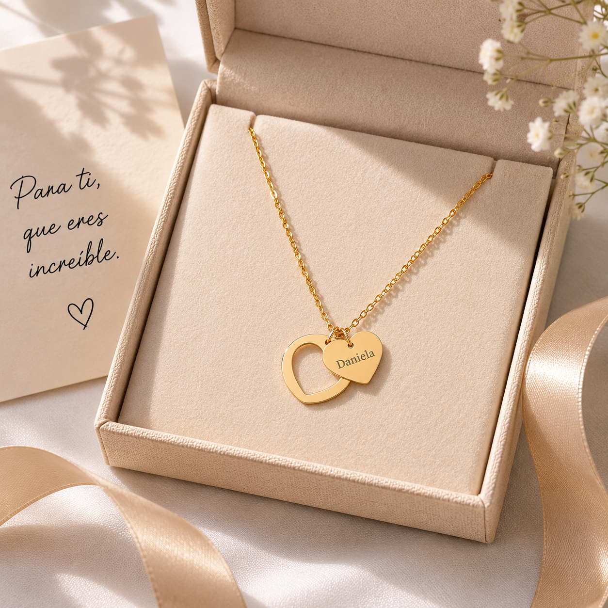 Collar Personalizado de Corazón | Personalized Heart Name Necklace