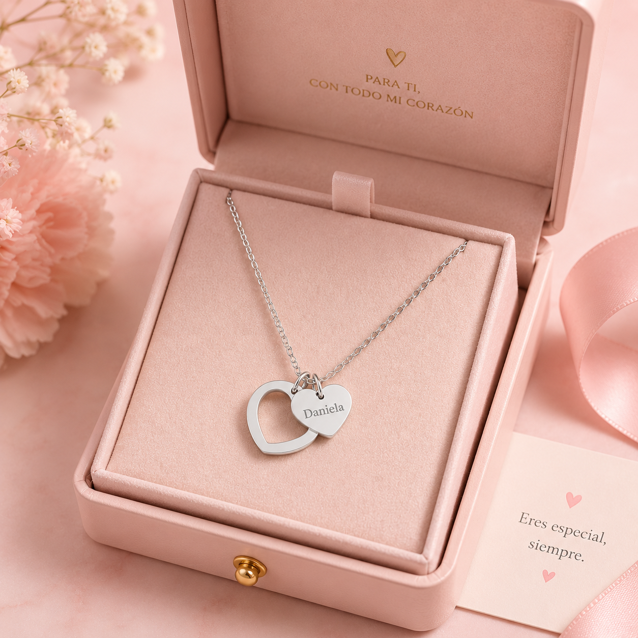 Collar Personalizado de Corazón | Personalized Heart Name Necklace