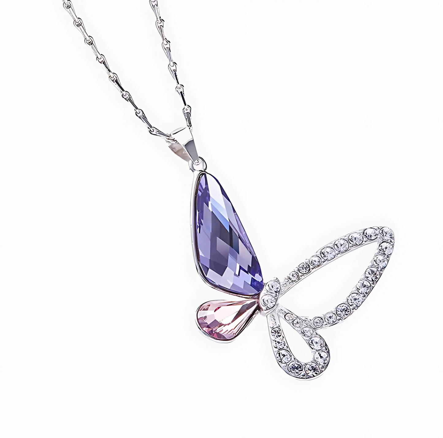 Butterfly Wings Necklace in 925 Silver