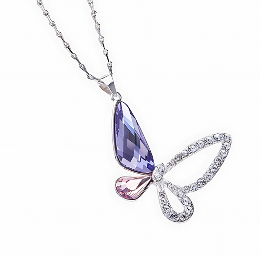 Butterfly Wings Necklace in 925 Silver