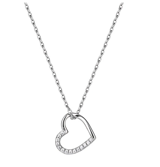 925 collar de corazon