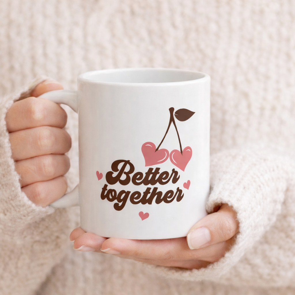 Taza Romántica 11oz Regalo para parejas Better Together Romantic Couple Mug