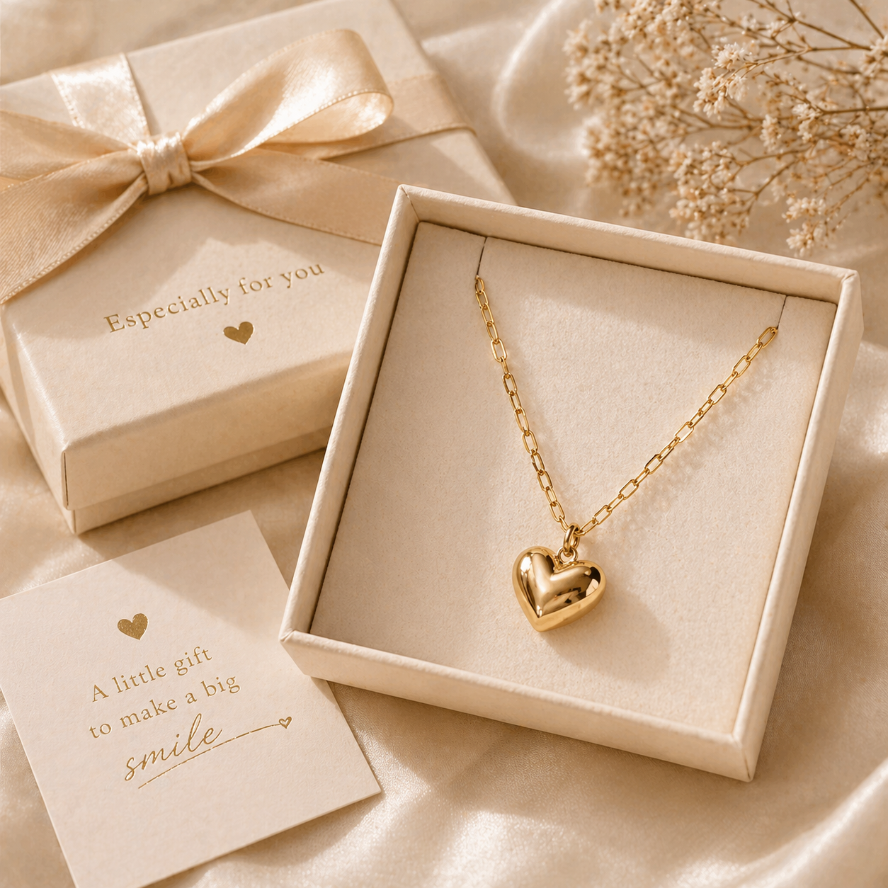 Collar Corazón Dorado Minimalista – Elegancia Delicada para Mujer