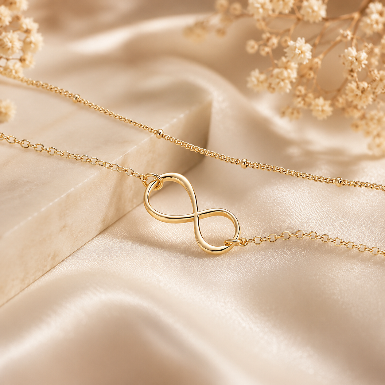 Dainty Infinity Bracelet for Women | Pulsera Dorada Minimalista | Elegant Jewelry Gift for Her