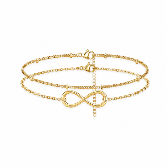 Dainty Infinity Bracelet for Women | Pulsera Dorada Minimalista | Elegant Jewelry Gift for Her