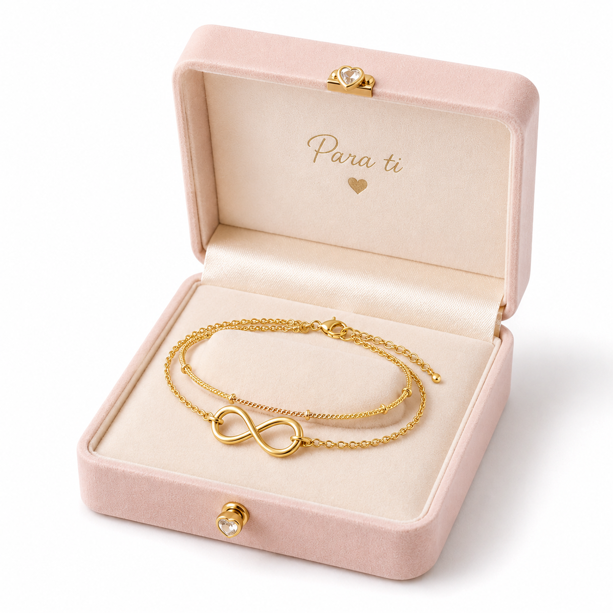 Dainty Infinity Bracelet for Women | Pulsera Dorada Minimalista | Elegant Jewelry Gift for Her