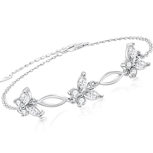 Pulsera  Silver con Diseño de Mariposa