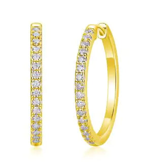 Pendientes de Moda de Moissanita en Plata de Ley 925