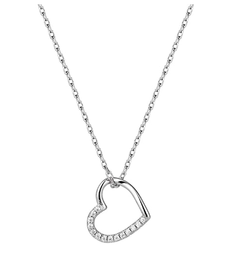 925 collar de corazon