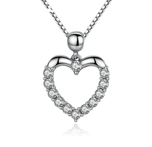 Heart Necklace, 925 Sterling Silver Pendant
