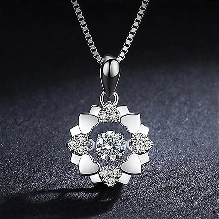 Colgante Elegante de Copo de Nieve en Plata