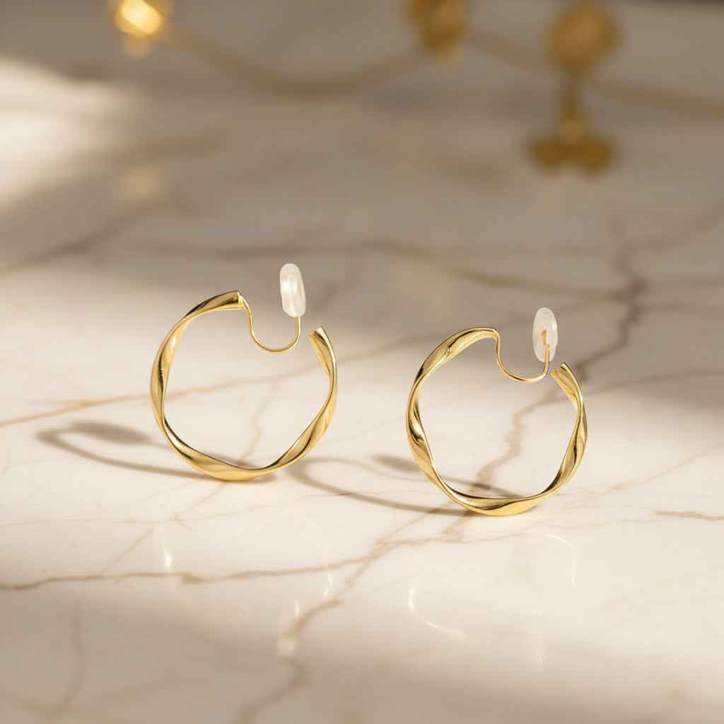 925 Silver Needle Vintage Geometric Metal Earrings