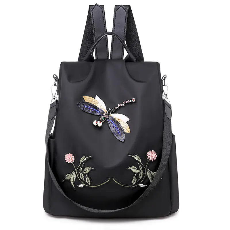 Waterproof Oxford Cloth Mom Backpack with Embroidery