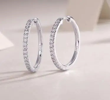 Pendientes de Moda de Moissanita en Plata de Ley 925