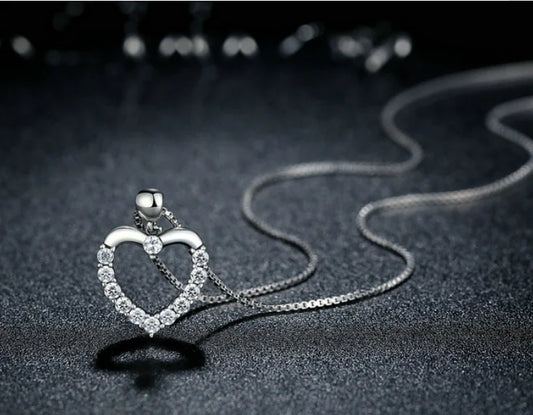 Heart Necklace, 925 Sterling Silver Pendant